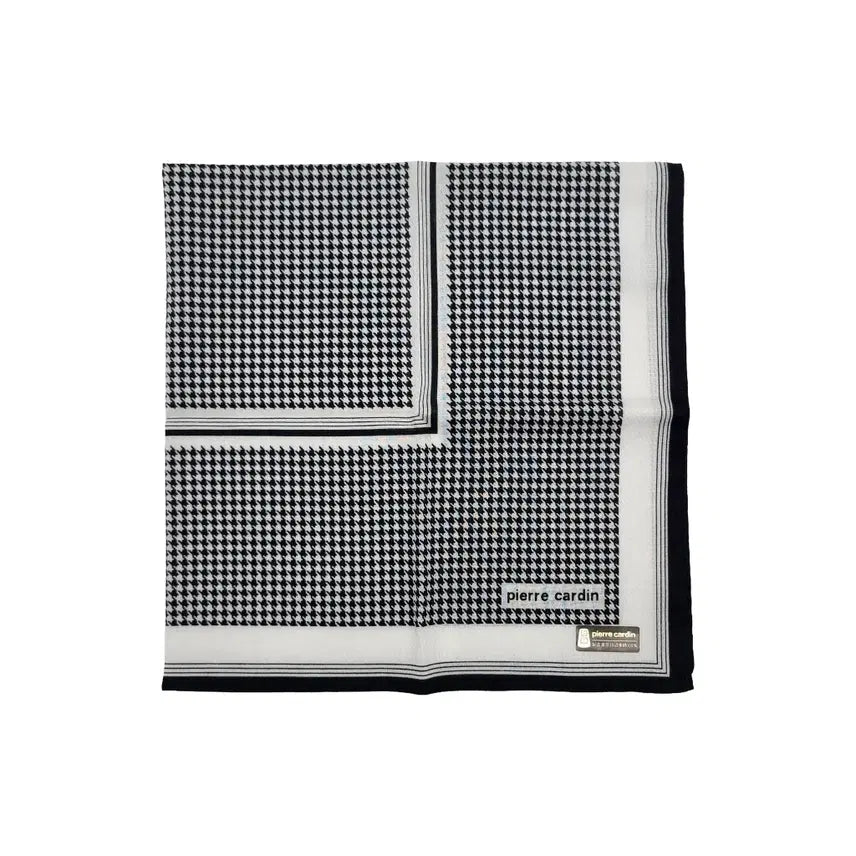 [BUNJANG] Pierre Cardin Houndstooth Check Silk Scarf/Handkerchief / 피에르가르뎅 손수건 스카프 [BSCF12536-52-21]