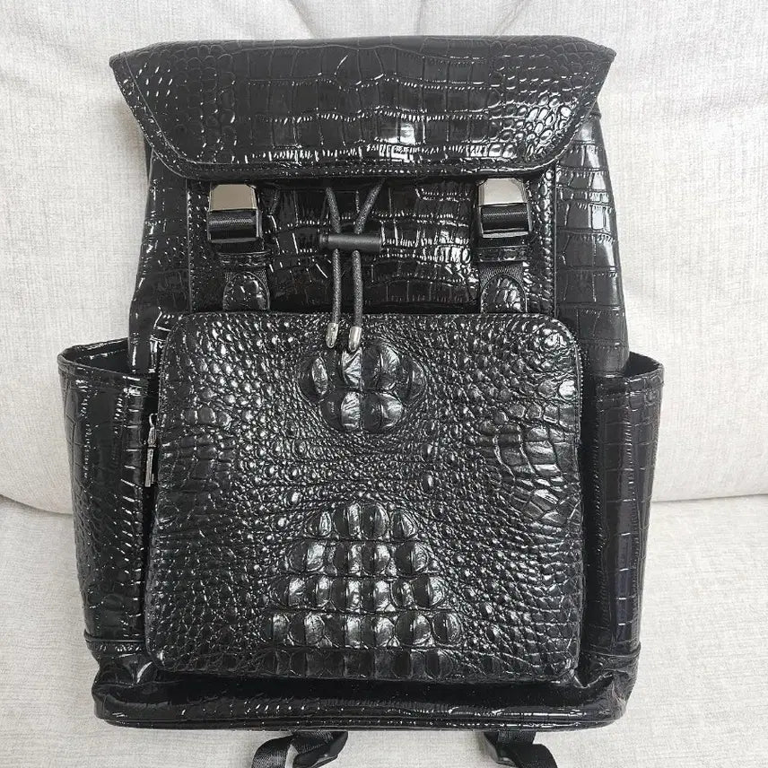 [BUNJANG] Alligator Pattern Backpack / 악어 패턴 백팩