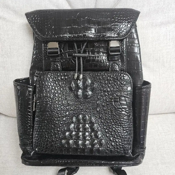 [BUNJANG] Alligator Pattern Backpack / 악어 패턴 백팩