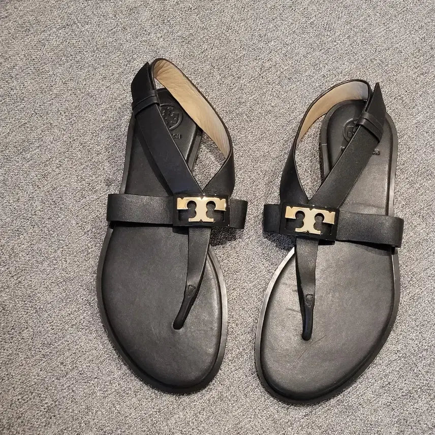 [BUNJANG] Tory Burch Gold Buckle Sandals / 토리버치  골드버클 샌들 235