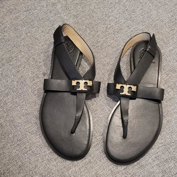 [BUNJANG] Tory Burch Gold Buckle Sandals / 토리버치  골드버클 샌들 235