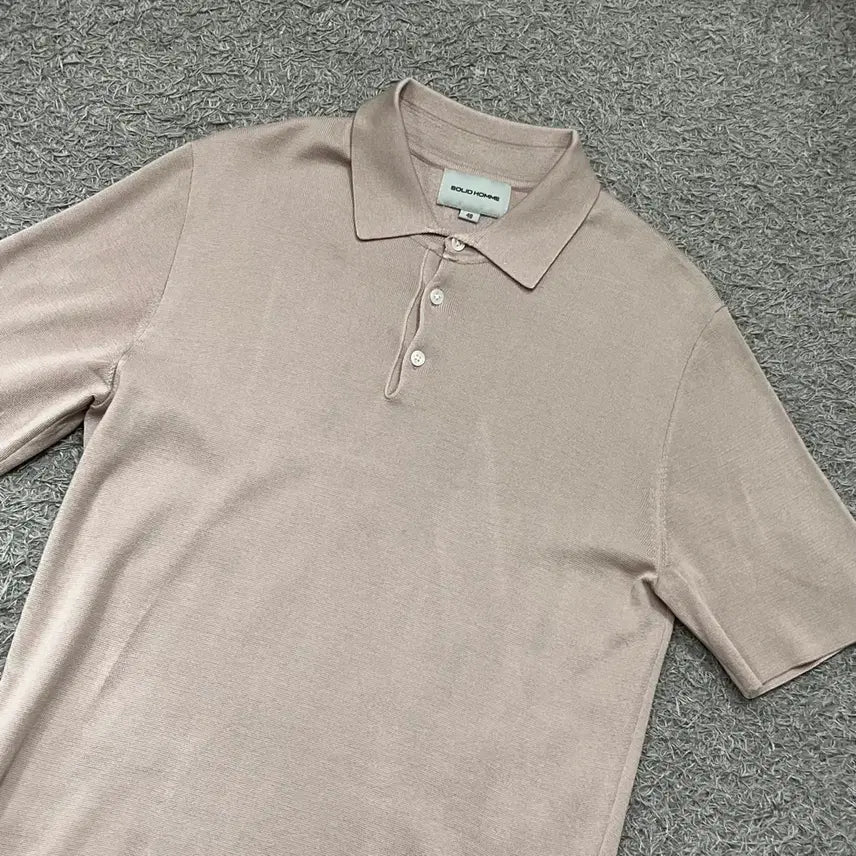 [BUNJANG] Solid Homme Short Sleeve Polo Shirt Size 90-95 / [90-95] 솔리드옴므 반팔카라티