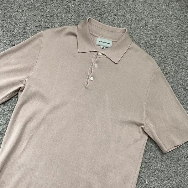 [BUNJANG] Solid Homme Short Sleeve Polo Shirt Size 90-95 / [90-95] 솔리드옴므 반팔카라티