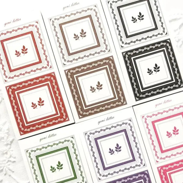 [BUNJANG] Yenniletter Leaf Square Frame Memo Pad / [예니레터] 잎 스퀘어 프레임 떡메모지