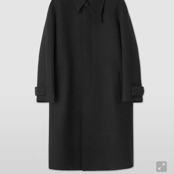 [BUNJANG] Coar Balmacaan Coat Black / 쿠어 발마칸 코트 S