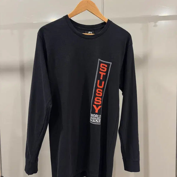 [BUNJANG] Stussy Long Sleeve T-Shirt Black / 스투시 긴팔 티셔츠 블랙