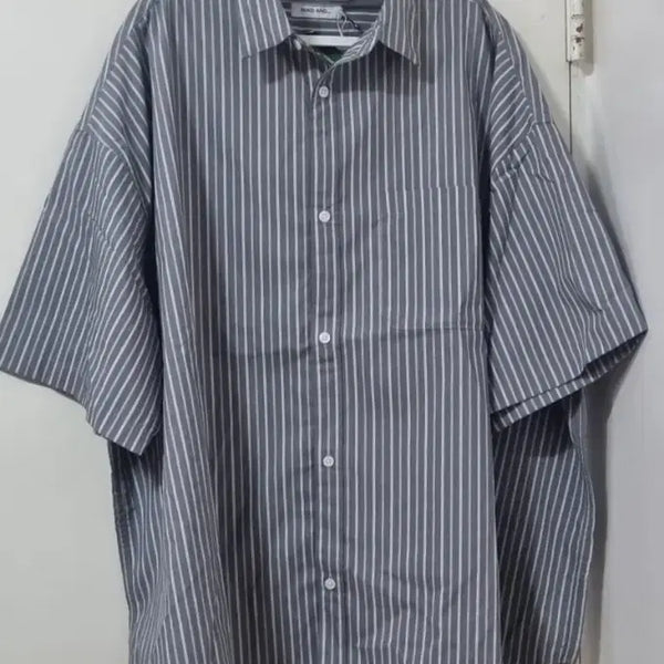[BUNJANG] niko and... Stripe Big Size Short Sleeve Shirt (New) / niko and 니코앤드 스트라이프 빅사이즈 반팔 셔츠 새상품