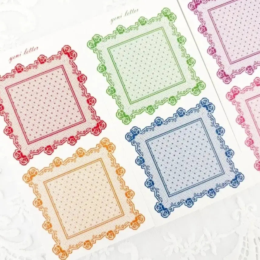 [BUNJANG] Yeniletter Rose Two-Tone Memo Pad / [예니레터] 로즈 투톤 떡메모지