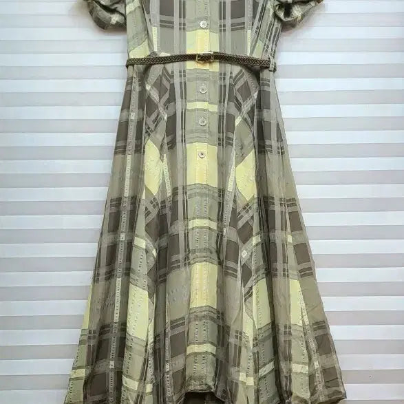 [BUNJANG] Daks Check Long Dress / 닥스> 시원한 체크 롱원피스