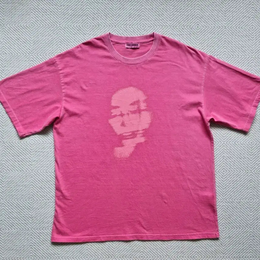 [BUNJANG] Private Navers Faded Face Pigment T-Shirt L / 프라이빗네이버스 페이디드 페이스 피그먼트 L