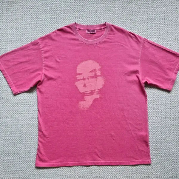 [BUNJANG] Private Navers Faded Face Pigment T-Shirt L / 프라이빗네이버스 페이디드 페이스 피그먼트 L
