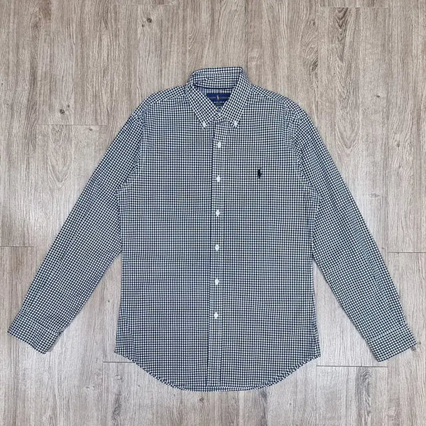 [BUNJANG] Polo Ralph Lauren Stretch Poplin Slim Gingham Shirt M / 폴로랄프로렌 스트레치 팝린 슬림 깅엄 셔츠 M _ 남성