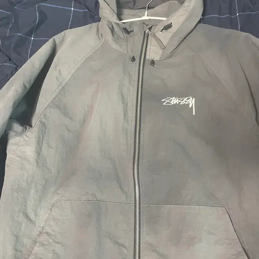 [BUNJANG] Stussy Wave Dye Beach Shell Jacket Black L / 스투시 웨이브 다이 비치 쉘 자켓 바람막이 L사이즈