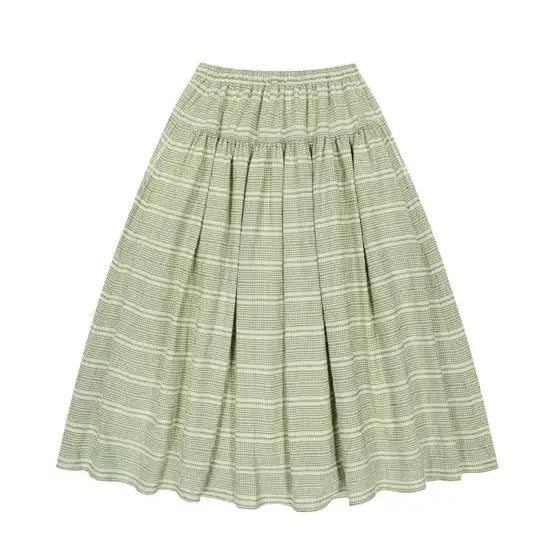 [BUNJANG] KOSEIO Wide Shirring Skirt Light Green / 코이세이오 와이드 셔링 스커트 라이트 그린