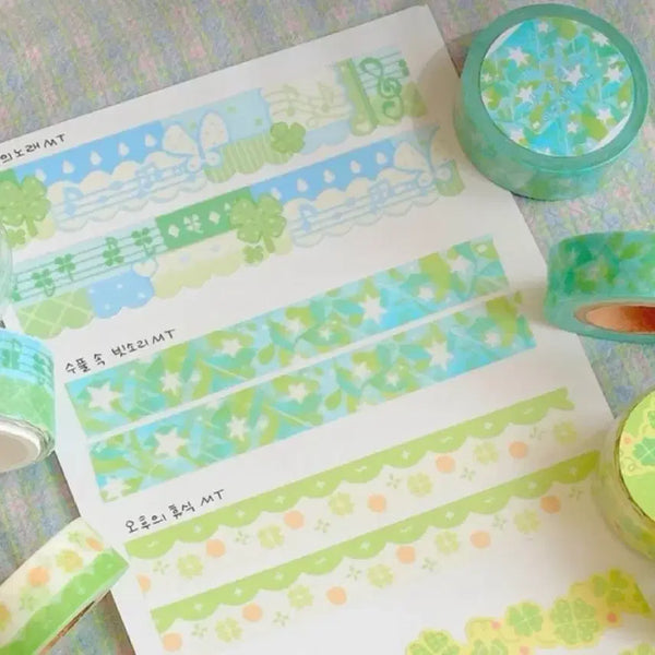 [BUNJANG] Cottonworld Summer Washi Tape Set / 코튼월드 푸른 여름 마테