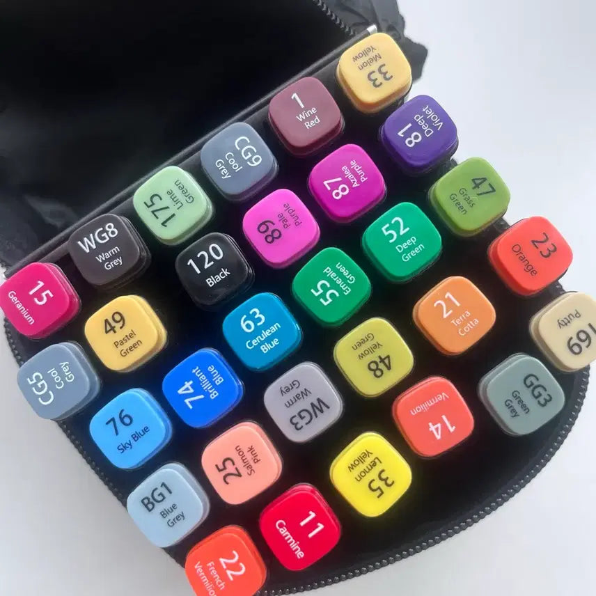 [BUNJANG] 3-Color Marker Pen Set / 마카펜 3색 세트