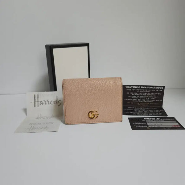 [BUNJANG] Gucci Marmont Bi-fold Wallet Women's Pink 456126 / 구찌 마몬트 반지갑 GG 지갑 여성 여자 핑크 456126 [OS]