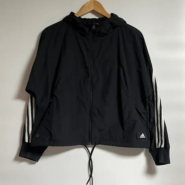 [BUNJANG] Adidas Oversized Cropped Windbreaker Jacket - Size S / 아디다스 오버핏 크롭 바람막이 윈드브레이커 자켓 점퍼 S