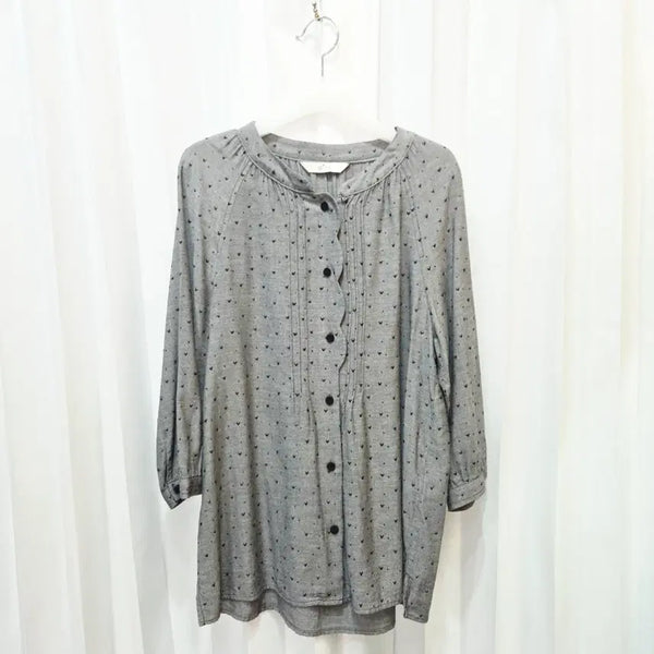 [BUNJANG] GIBI Heart Pattern Pintuck Blouse / 95 기비 하트 패턴 핀턱 블라우스 C465