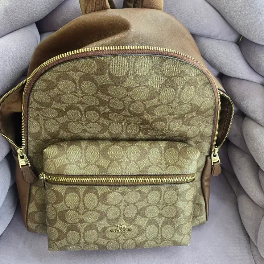 [BUNJANG] Coach Signature Backpack Brown / 코치 시그니처 백팩 브라운