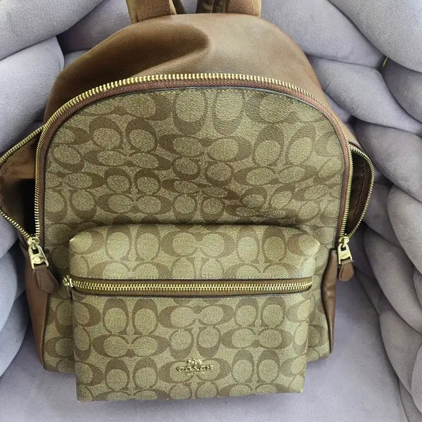 [BUNJANG] Coach Signature Backpack Brown / 코치 시그니처 백팩 브라운