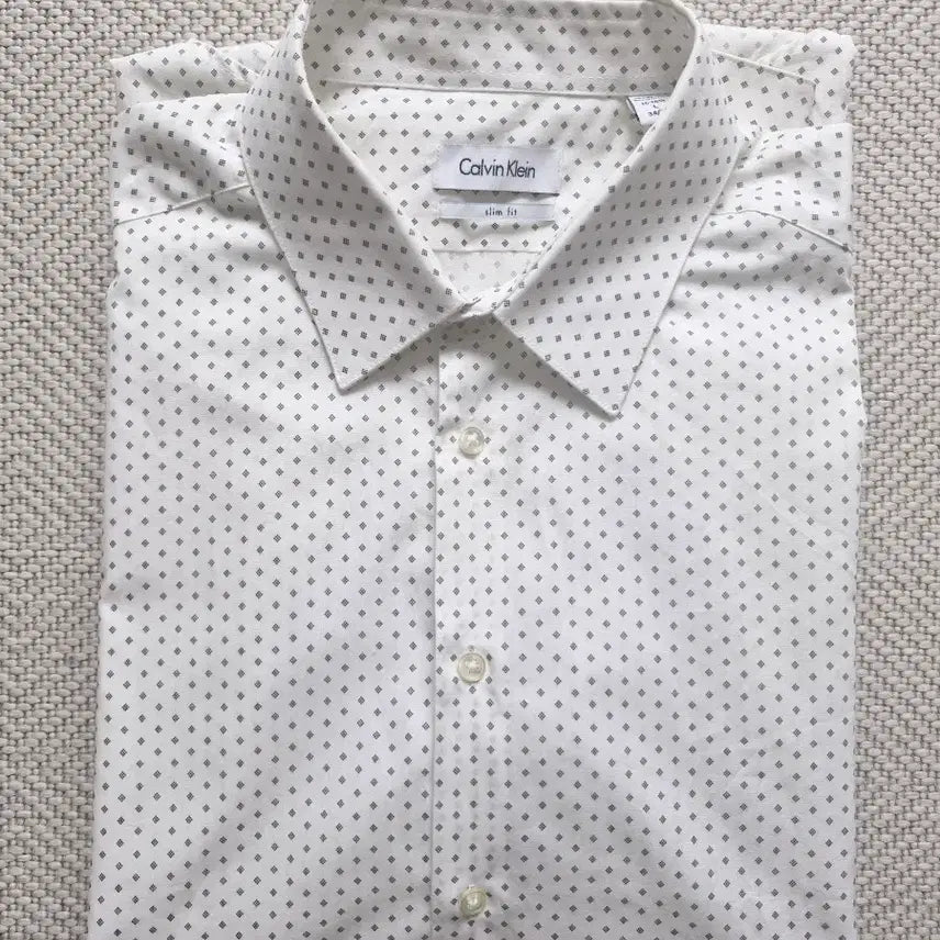 [BUNJANG] Calvin Klein Micro Dot Dress Shirt L / 새상품 캘빈클라인 마이크로 도트 드레스셔츠 L