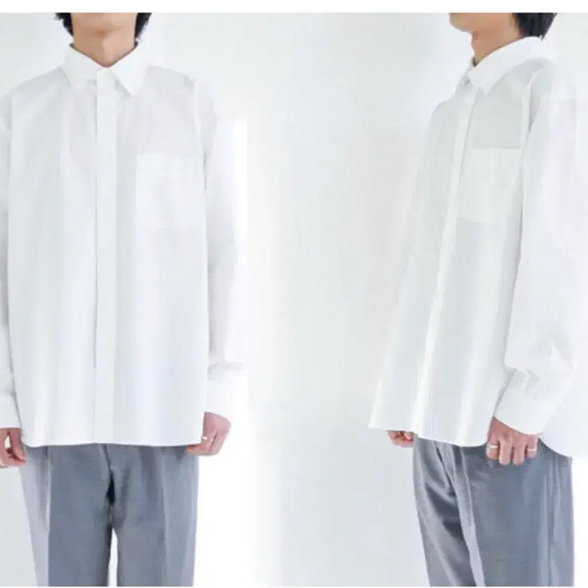 [BUNJANG] PRODE SHIRT P-900 Poplin Shirt White Size 50 / 프로드셔츠 P-900 포플린 셔츠 화이트 50사이즈
