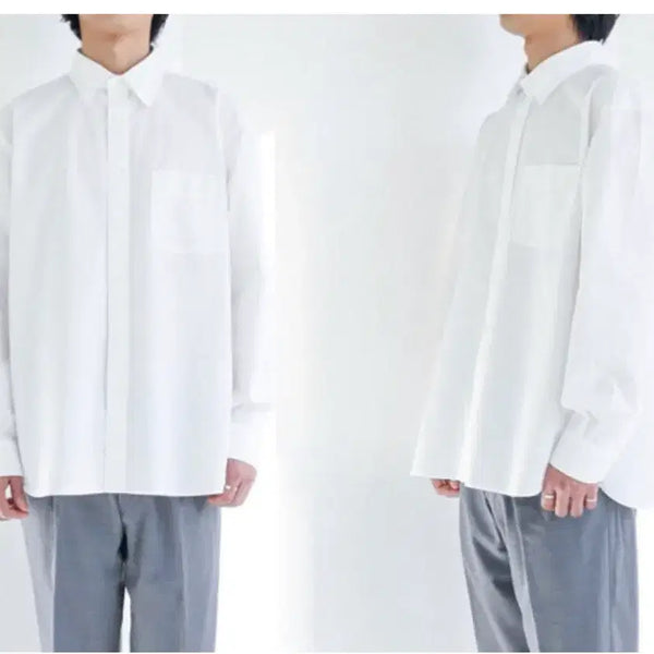 [BUNJANG] PRODE SHIRT P-900 Poplin Shirt White Size 50 / 프로드셔츠 P-900 포플린 셔츠 화이트 50사이즈