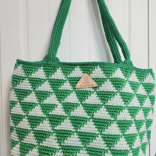 [BUNJANG] Prada-Style Triangle Net Bag / 프라다 스타일 삼각 네트백