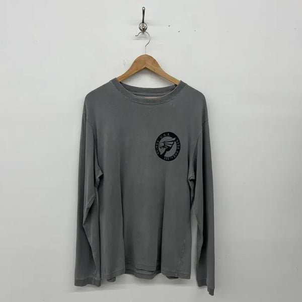 [BUNJANG] Avirex Vintage Printing Detail Roll Sleeve T-Shirt Grey Men's L / 아비렉스 빈티지 프린팅 디테일 롤슬리브 그레이 남성L