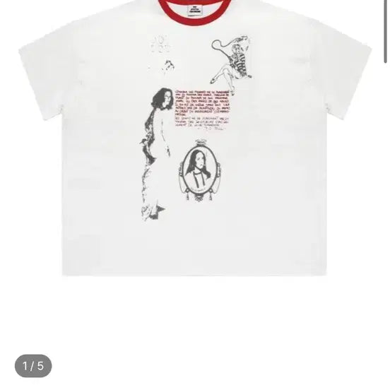 [BUNJANG] MJD Stamp Ringer T-Shirt Short Sleeve / [L] mjd 스탬프 링거 티셔츠 반팔