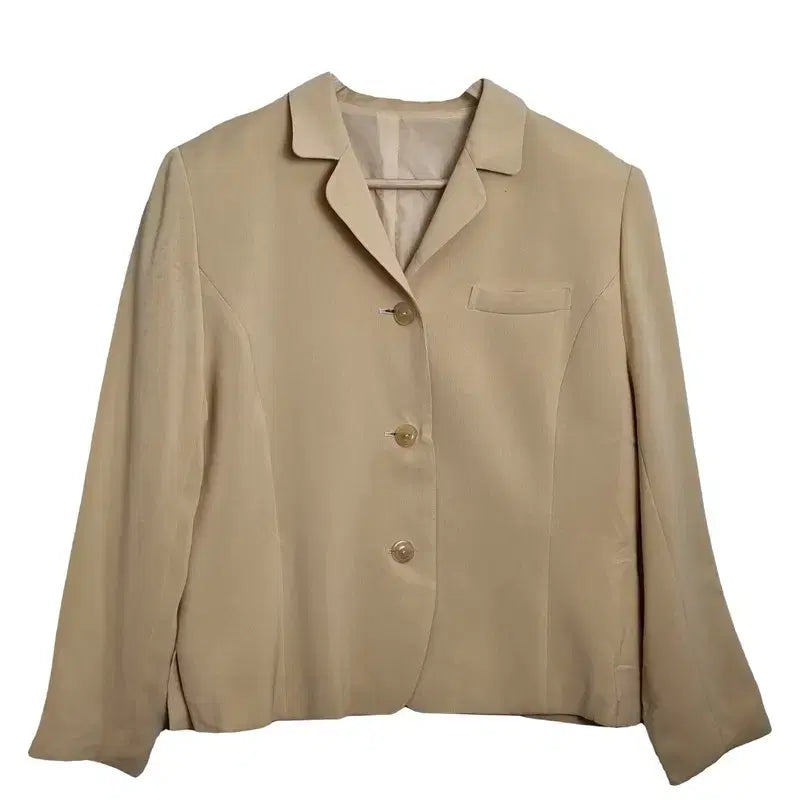 [BUNJANG] AROMA Classic Beige Women's Short Blazer [L] / AROMA 클래식 베이지 여성 숏 블레이저 [L] 여성 정장 자켓