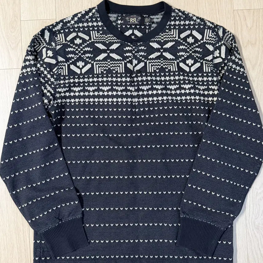 [BUNJANG] RRL Henley Knit T-Shirt - Size L / [RRL] 헨리넥 니트 티셔츠 L 사이즈