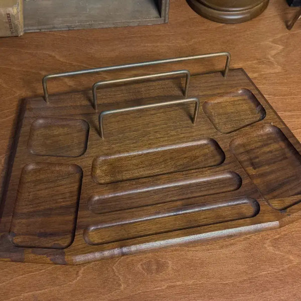 [BUNJANG] Vintage Walnut Wood Desk Organizer / 빈티지 우드 오거나이저 프리미엄 월넛