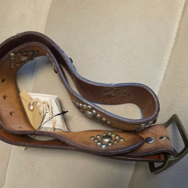 [BUNJANG] RRL Studded Rough-Out Belt Size 32 / 더블알엘 스터드 러프아웃벨트 32사이즈 새상품