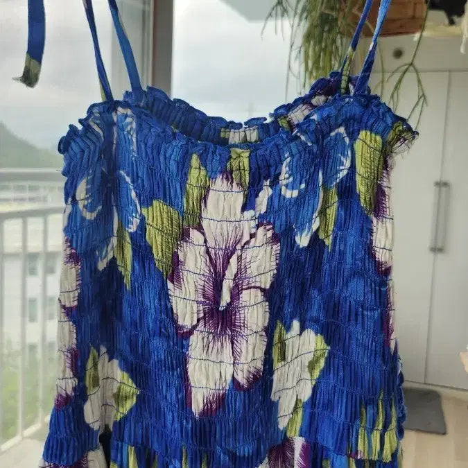 [BUNJANG] Hawaiian Pattern Maxi Dress / 하와이안 원피스