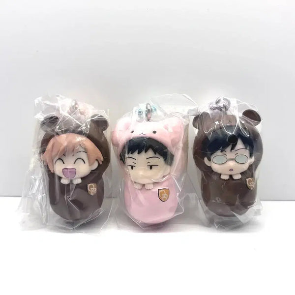 [BUNJANG] Ouran High School Host Club Kaoru Mori Kyoya Keyring Bundle Set (Sealed) / 오란고교 호스트부 포대기 키링 카오루 모리 쿄우야 일괄 미개봉