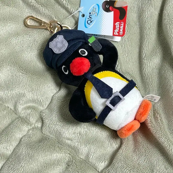 [BUNJANG] Pingu Police Costume Doll Keychain / 택0,새상품) 핑구 경찰관 코스튬 인형 키링