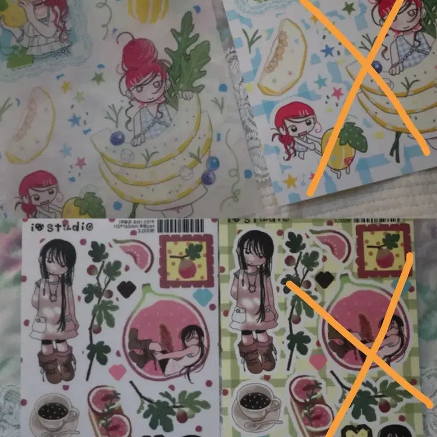 [BUNJANG] AIO STUDIO New Sticker Set (2 Sheets) / <아이오스튜디오> 신상 스티커 2장