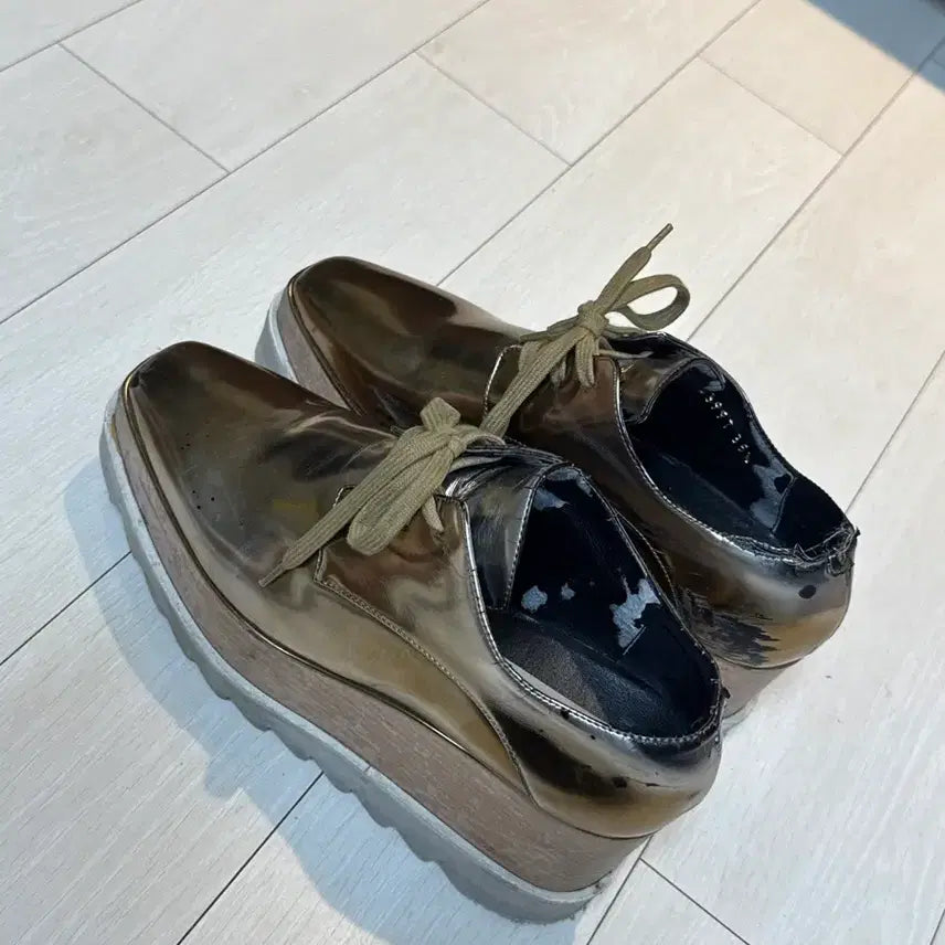 [BUNJANG] Stella McCartney Gold Platform Heels Size 35.5 / 스텔라맥카트니 금색 통굽 35.5