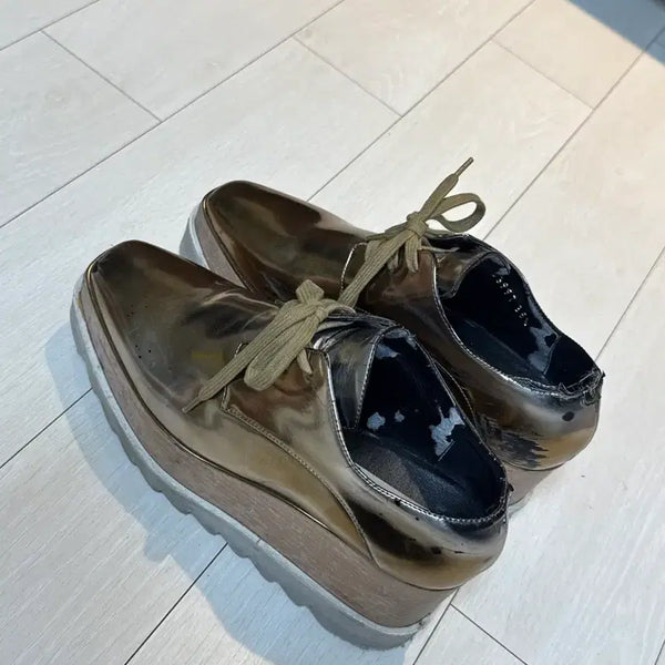 [BUNJANG] Stella McCartney Gold Platform Heels Size 35.5 / 스텔라맥카트니 금색 통굽 35.5