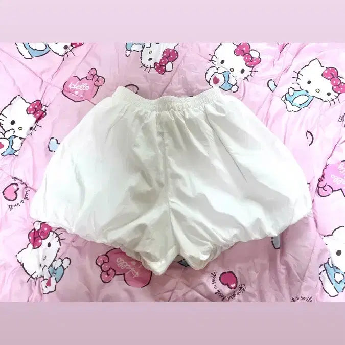 [BUNJANG] White Balloon Pants Shorts Culottes / [새상품] 화이트 벌룬 팬츠 숏팬츠 반바지 미니스커트팬츠 호박바지 큐롯