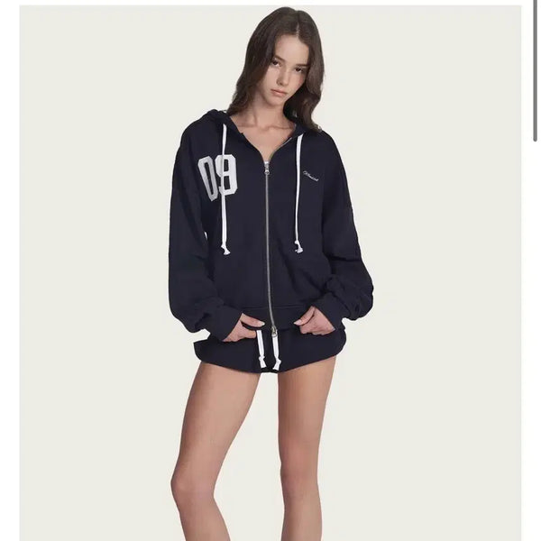 [BUNJANG] Klystier 09 Hoodie Zip-up Navy / 클리시어 09후드집업 네이비