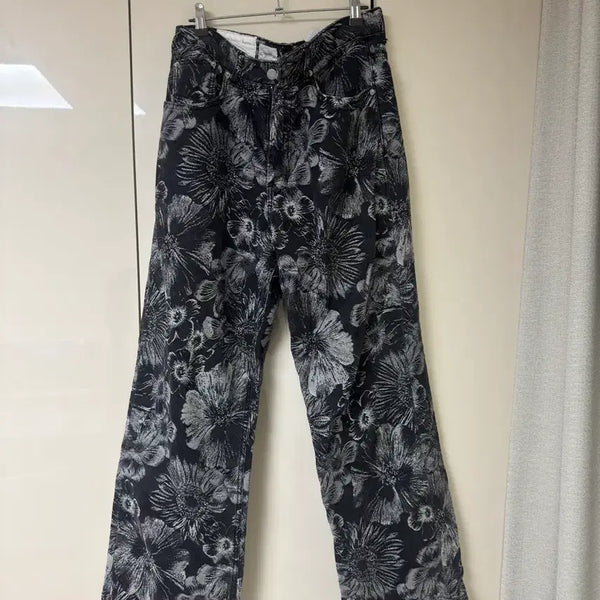 [BUNJANG] YOUTH Floral Pattern Denim Pants / [M] 유스 youth 플로랄 플라워 데님팬츠