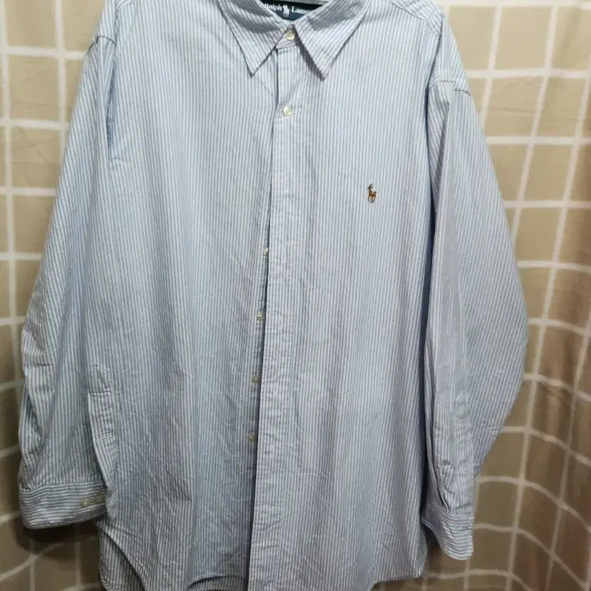 [BUNJANG] Polo Ralph Lauren Striped Shirt Blue / 폴로 랄프로렌 스트라이프 셔츠 블루
