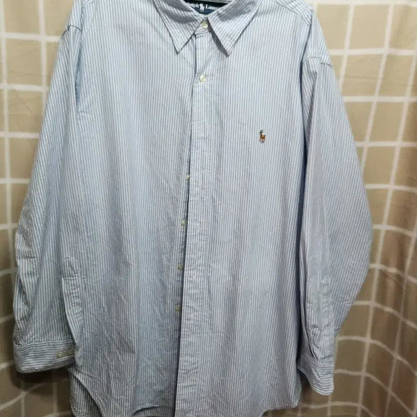 [BUNJANG] Polo Ralph Lauren Striped Shirt Blue / 폴로 랄프로렌 스트라이프 셔츠 블루