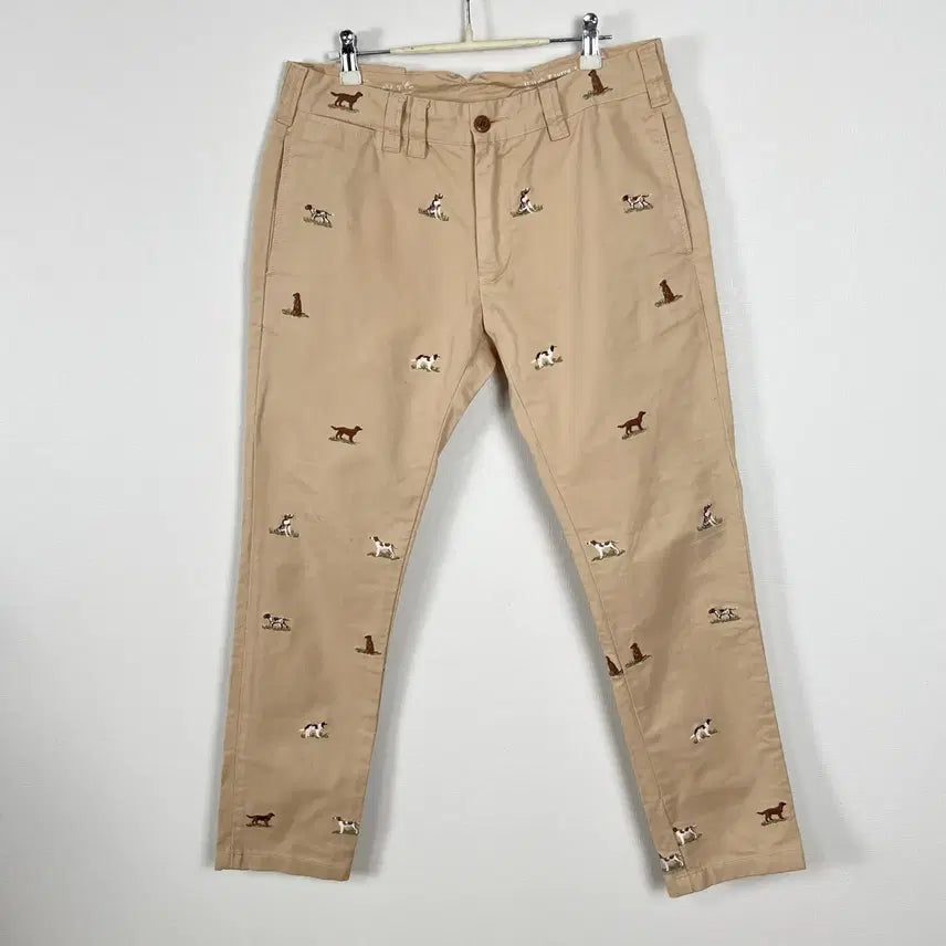[BUNJANG] Polo Ralph Lauren Embroidered Cotton Chinos - Men's M / 폴로 랄프로렌 키작은분 도그 자수 면 바지 남M 라덴 빈티지