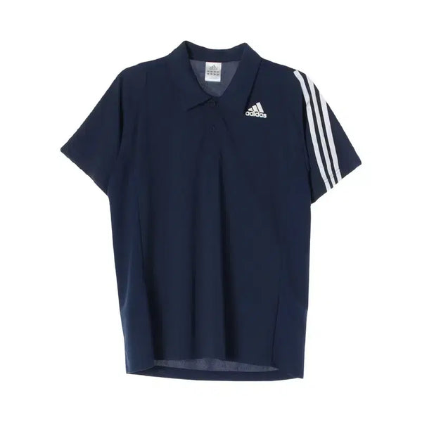 [BUNJANG] Adidas Men's Poly Logo Collar Short Sleeve T-Shirt (Size M) / 아디다스 (MEN - M) 폴리 로고 카라넥 반팔 티셔츠