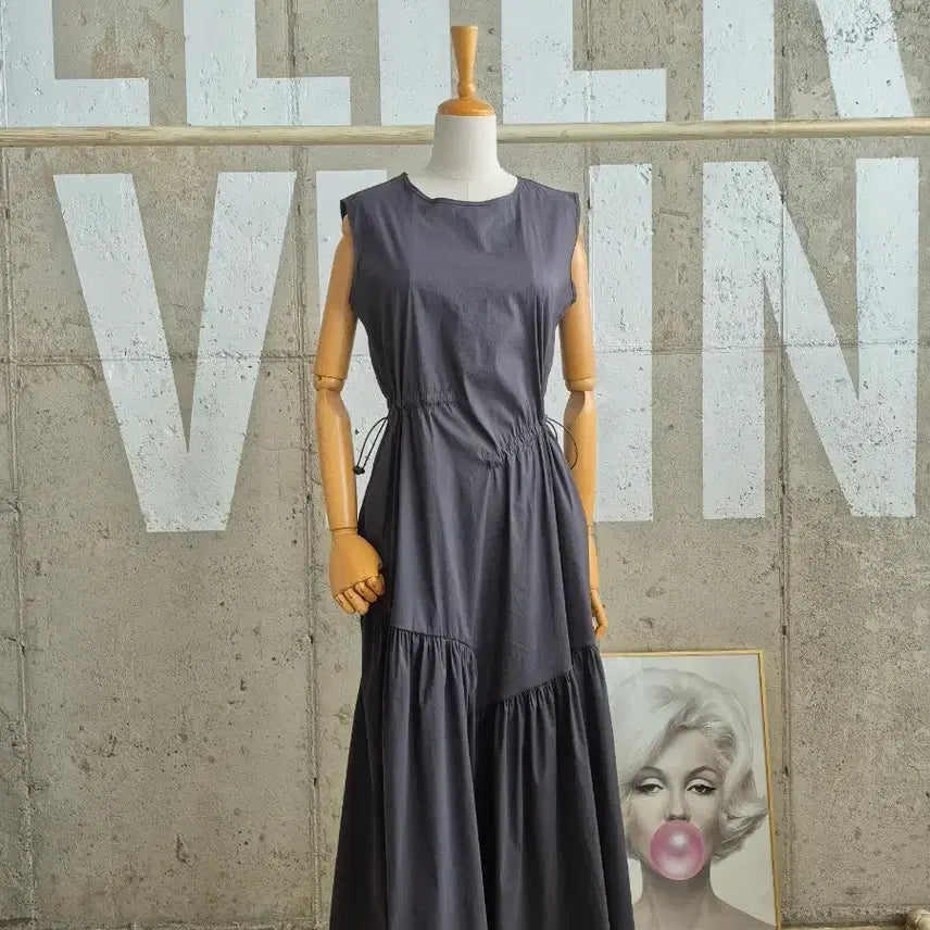 [BUNJANG] JBY String Shirring Sleeveless Long Dress / JBY 2025상품) 스트링셔링 민소매 롱 원피스