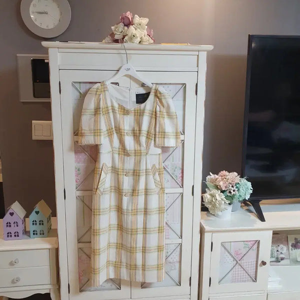 [BUNJANG] It Michaa Long Dress Check Pattern / 잇미샤 롱원피스/55